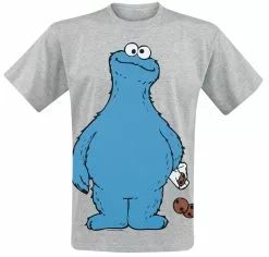 "Cookie Monster - Cookie Thief" T-shirt Grijs Gemêleerd Van Sesame Street