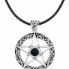 "Black Pentagram" Hanger Zilverkleurig Van EtNox Magic And Mystic