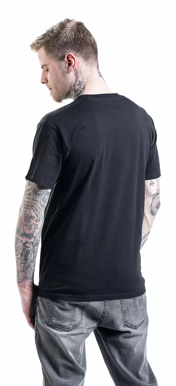 "Green Smoky Tribal" T-shirt Zwart - Afbeelding 5