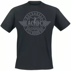 "Rock & Roll - Will Never Die" T-shirt Zwart Van AC/DC