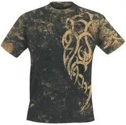 "Marble Tattoo" T-shirt Zwart Van Outer Vision