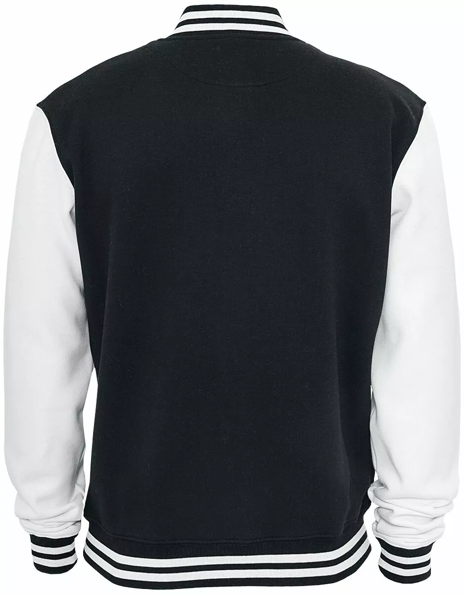 "2-Tone College" Collegejas Zwart-wit Van Urban Classics - Afbeelding 2