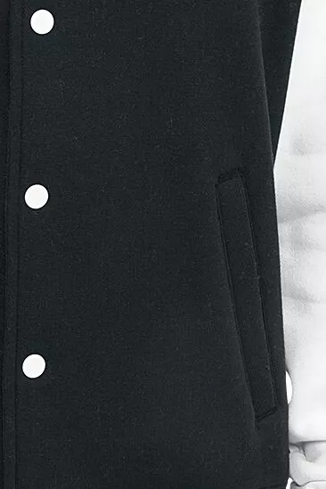 "2-Tone College" Collegejas Zwart-wit Van Urban Classics - Afbeelding 3