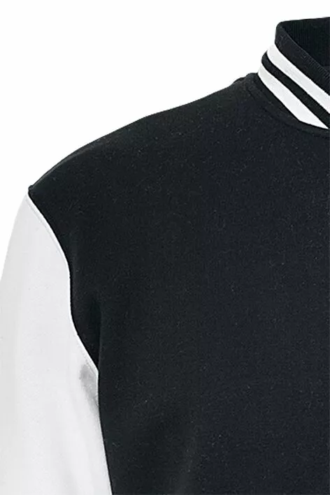 "2-Tone College" Collegejas Zwart-wit Van Urban Classics - Afbeelding 4