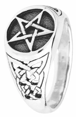 "Pentagram" Ring Zilverkleurig Van EtNox Hard And Heavy