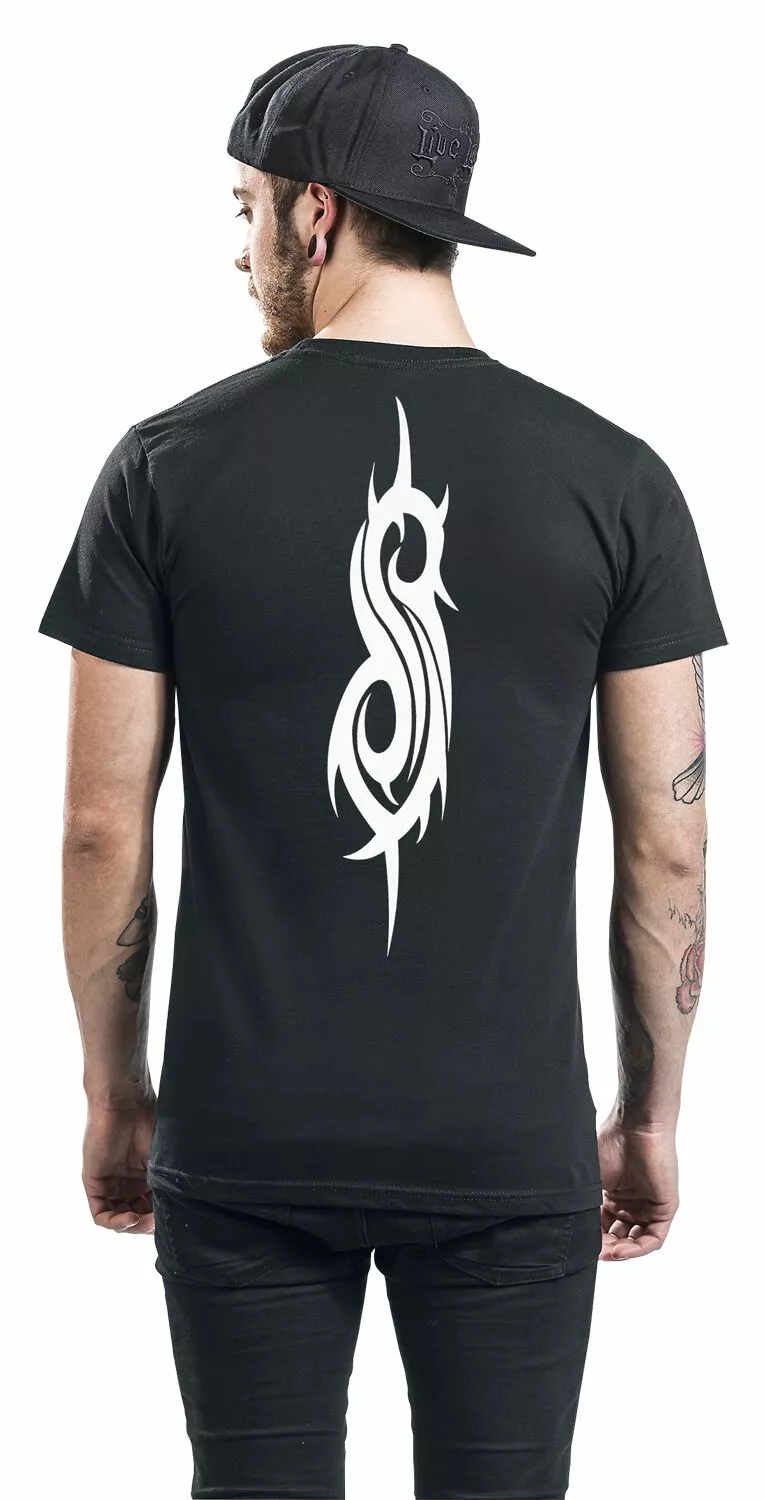 "White Logo" T-shirt Zwart Van Slipknot - Afbeelding 6