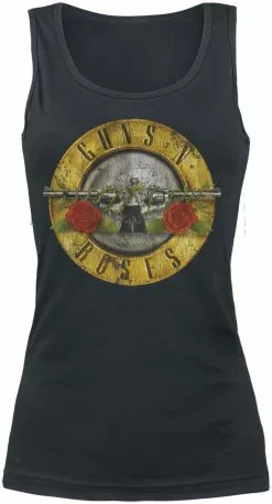 "Distressed Bullet" Top Zwart Van Guns N' Roses