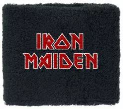 "Logo - Wristband" Zweetbandje Zwart Van Iron Maiden