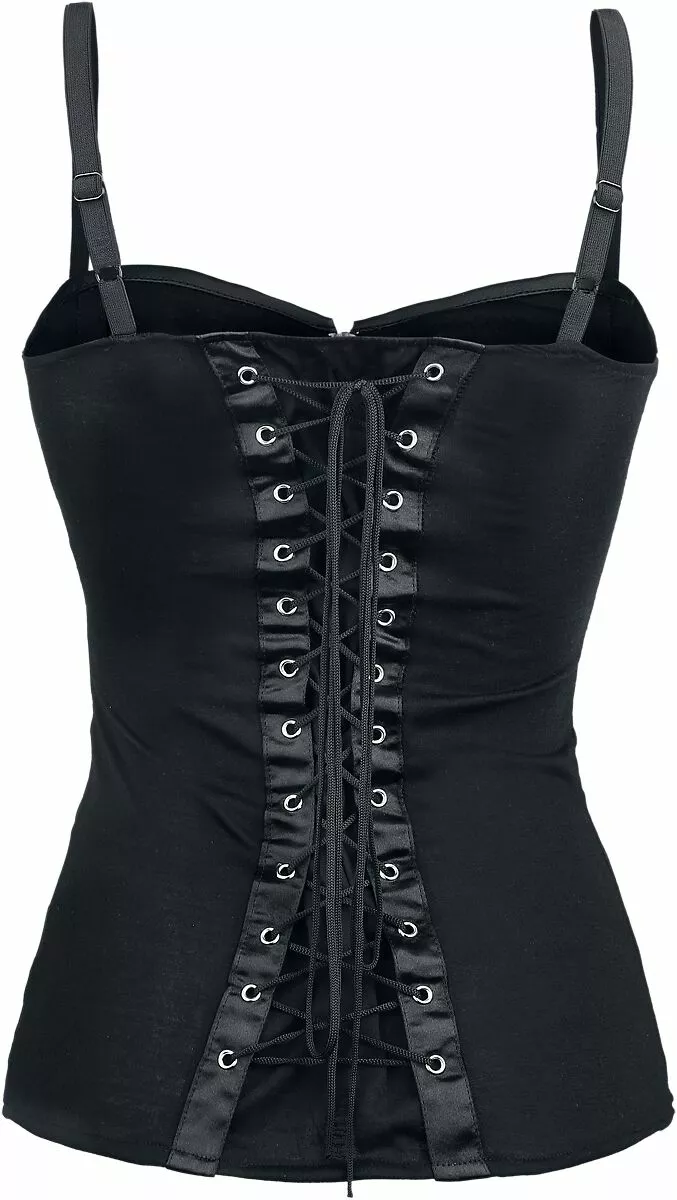 "Biker" Top Zwart Van Burleska - Afbeelding 2