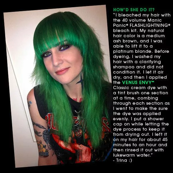 "Venus Envy - Classic" Haarverf Groen Van Manic Panic - Afbeelding 6