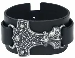 "Thor's Hammer" Lederen Armband Van Alchemy Gothic