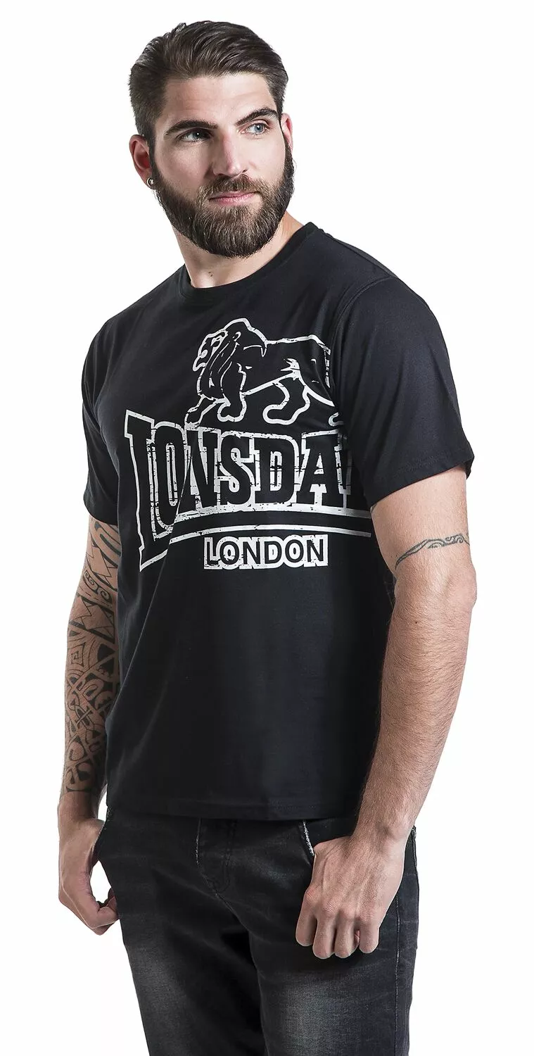 "Langsett" T-shirt Zwart Van Lonsdale London - Afbeelding 4