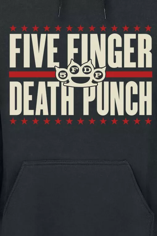 "Punchagram" Trui Met Capuchon Zwart Van Five Finger Death Punch - Afbeelding 3