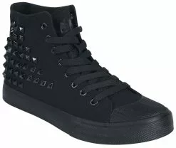 "Walk The Line" Sneakers High Zwart Van Black Premium By EMP