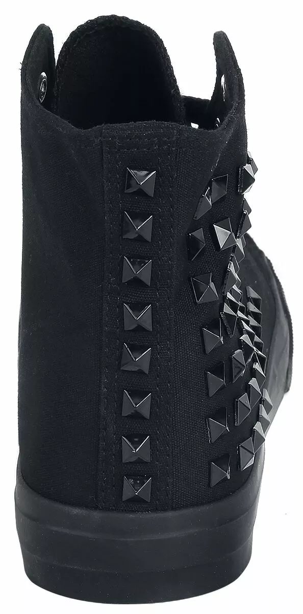 "Walk The Line" Sneakers High Zwart Van Black Premium By EMP - Afbeelding 2