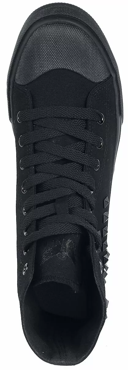 "Walk The Line" Sneakers High Zwart Van Black Premium By EMP - Afbeelding 4