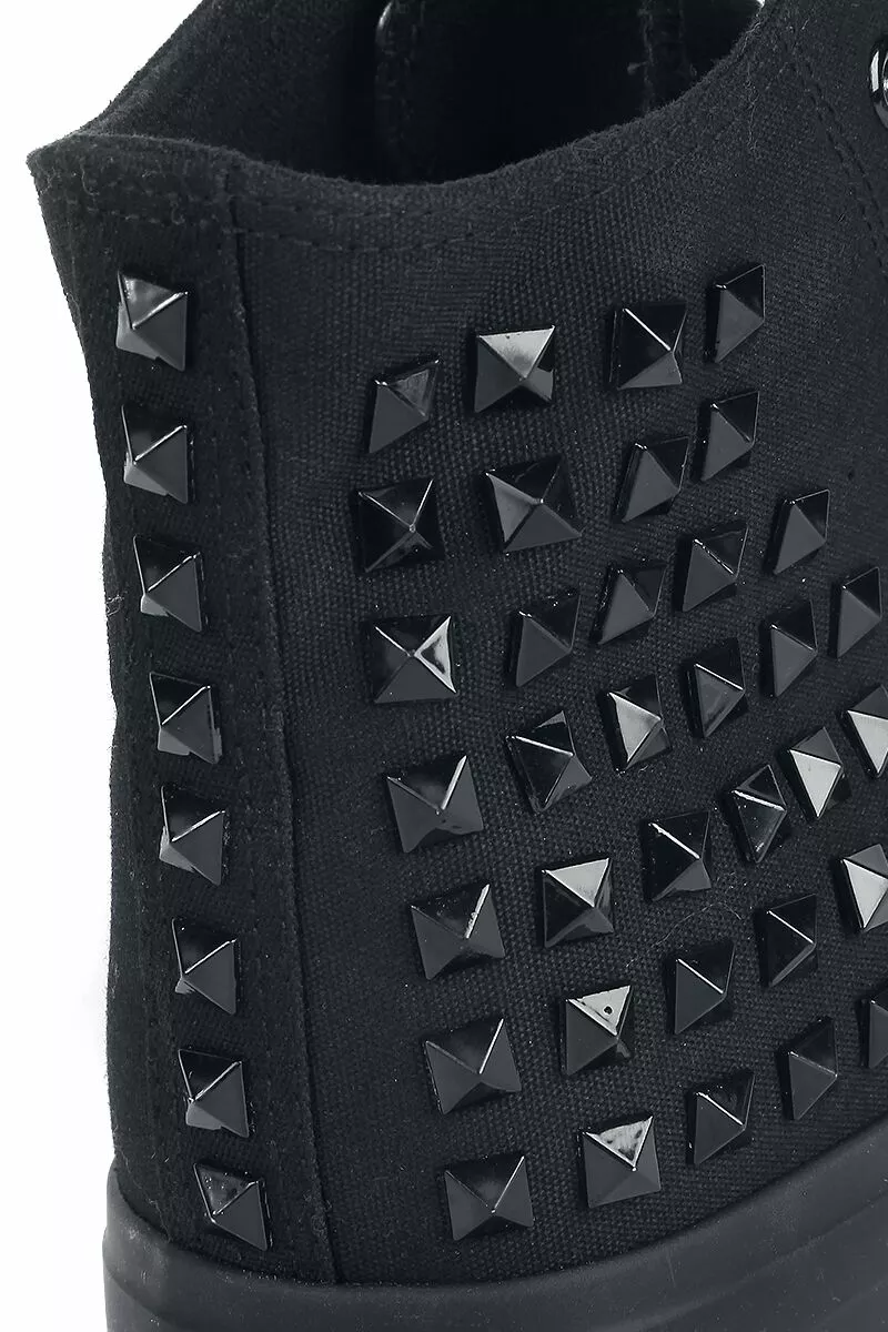 "Walk The Line" Sneakers High Zwart Van Black Premium By EMP - Afbeelding 6