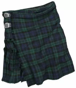 "Kilt" Medium-lengte Rok Groen-blauw Van Black Premium By EMP