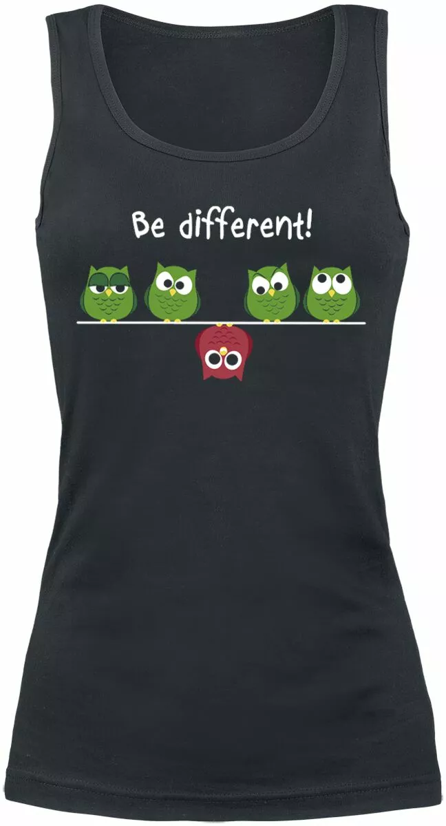 Brandfun Be Different! "Be Different!" Top Zwart Van Be Different!