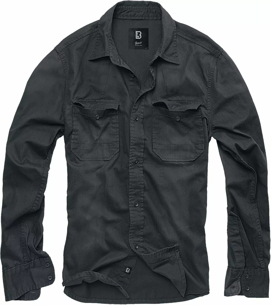 "Hardee" Denim Shirt Zwart Van Brandit