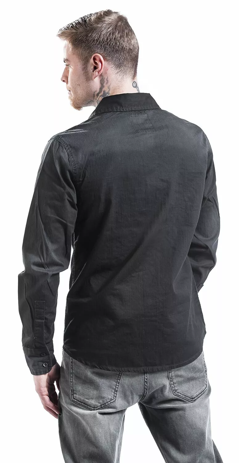 "Hardee" Denim Shirt Zwart Van Brandit - Afbeelding 5