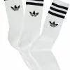 "Solid Crew Sock 3 Pack" Sokken Wit-zwart Van Adidas