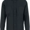 "Black Cotton Shirt" Longsleeve Zwart Van Urban Classics