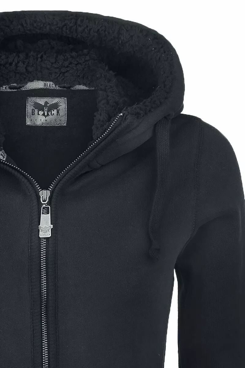 "Teddy Hooded Jacket" Tussenseizoensjas Zwart Van Black Premium By EMP - Afbeelding 3