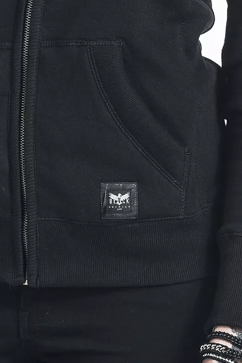 "Teddy Hooded Jacket" Tussenseizoensjas Zwart Van Black Premium By EMP - Afbeelding 5