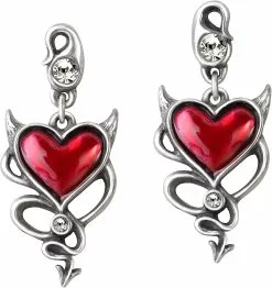 "Devil Heart Studs" Oorbellenset Van Alchemy Gothic