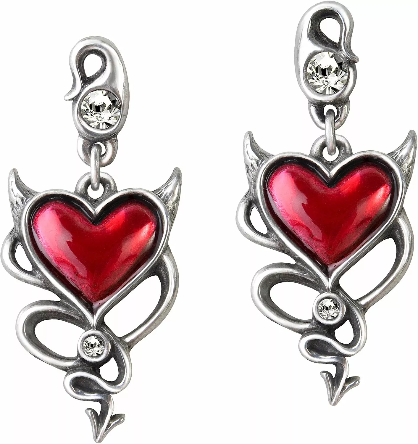 "Devil Heart Studs" Oorbellenset Van Alchemy Gothic