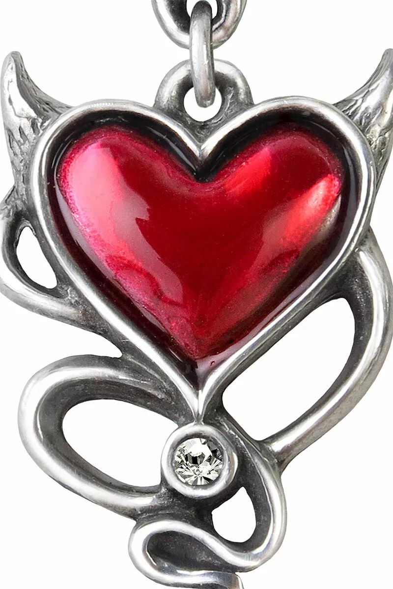 "Devil Heart Studs" Oorbellenset Van Alchemy Gothic - Afbeelding 4
