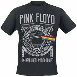 "The Dark Side Of The Moon - Tour 1972" T-shirt Zwart Van Pink Floyd