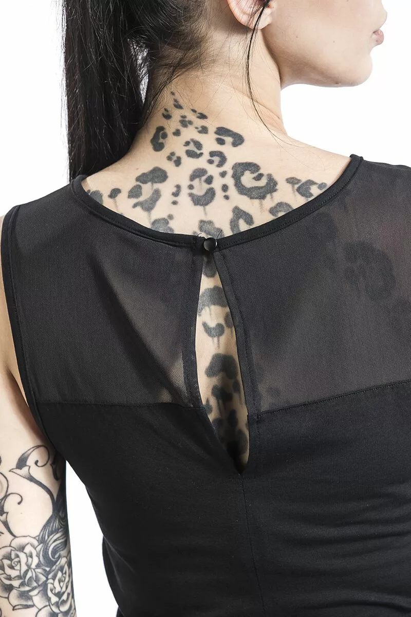 "Ladies Tech Mesh Hot Jumpsuit" Jumpsuit Zwart Van Urban Classics - Afbeelding 4