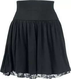 "Floral Lace Skirt" Korte Rok Zwart Van Rotterdamned