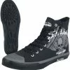 "Walk The Line" Sneakers High Zwart Van Rock Rebel By EMP