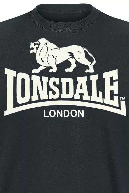 "Logo" T-shirt Zwart Van Lonsdale London - Afbeelding 3
