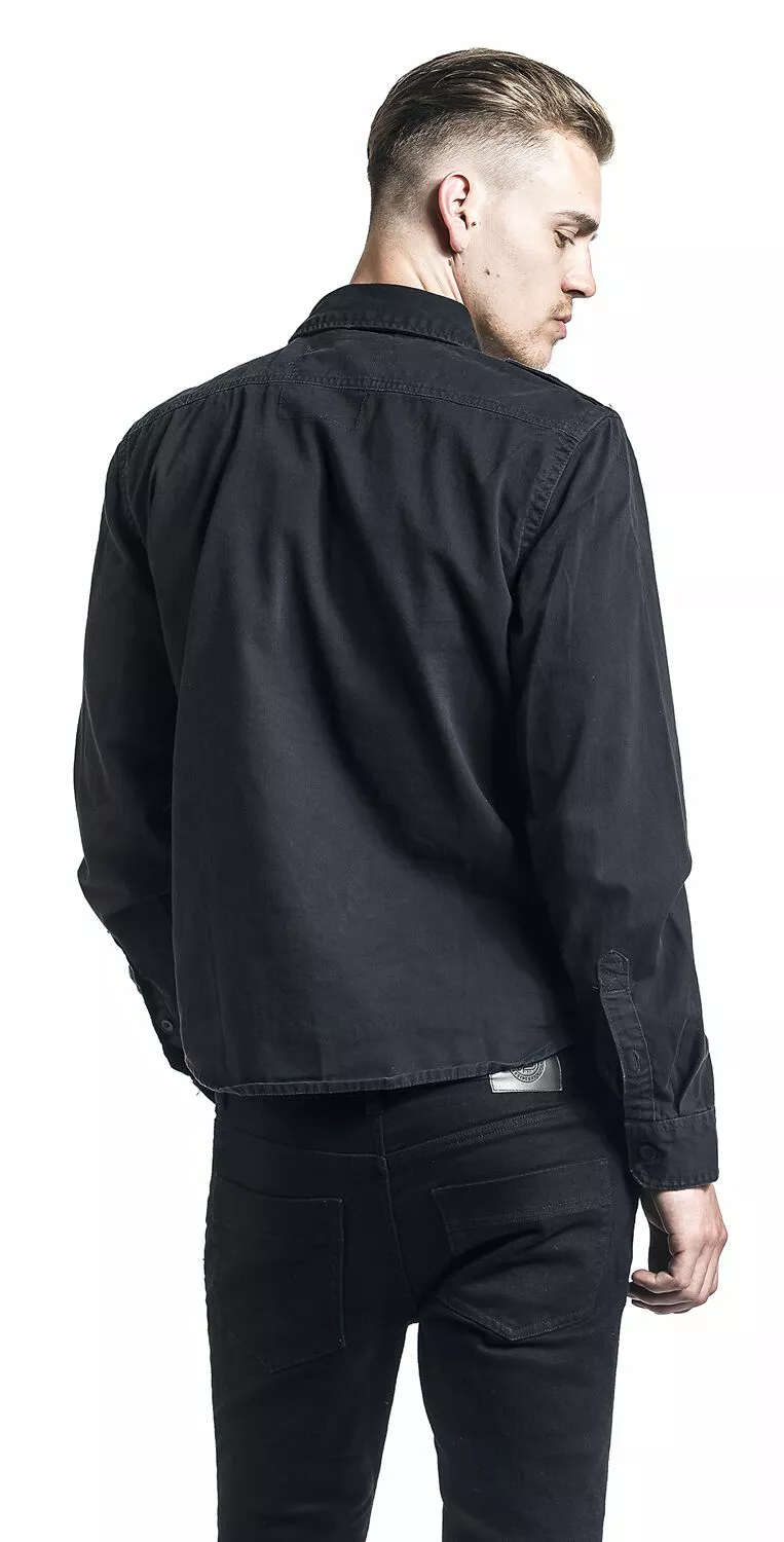 "Vintage Shirt" Longsleeve Zwart Van Brandit - Afbeelding 5