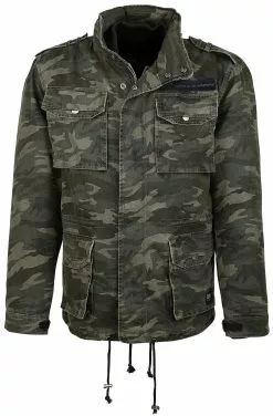 "Army Field Jacket" Winterjas Camouflage Van Black Premium By EMP