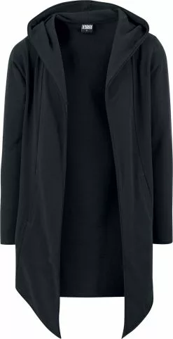 "Long Hooded Open Edge Cardigan" Cardigan Zwart Van Urban Classics