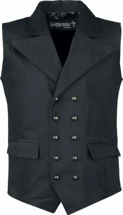 "From Safety To Where" Vest Zwart Van Gothicana By EMP