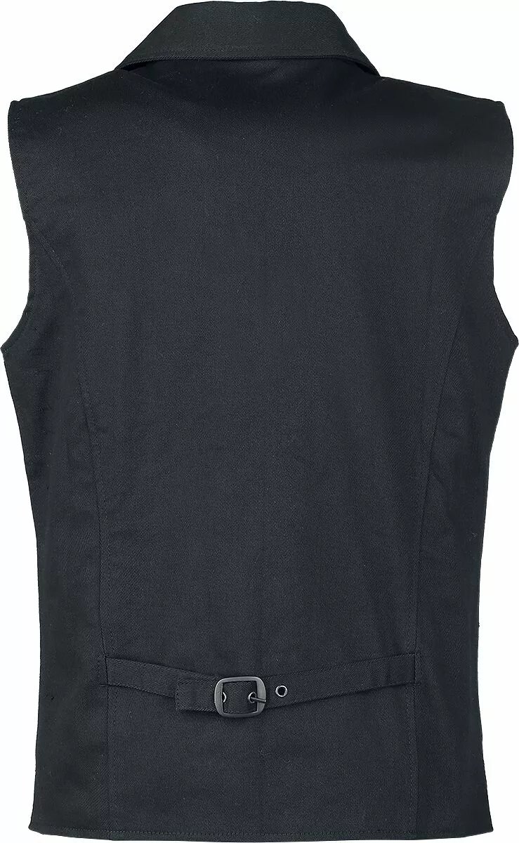 "From Safety To Where" Vest Zwart Van Gothicana By EMP - Afbeelding 2