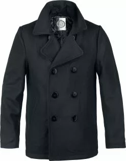 "Pea Coat" Winterjas Zwart Van RED By EMP
