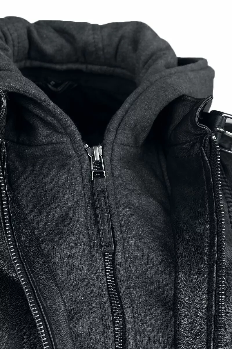 "Cacey" Lederen Jas Zwart Van Gipsy - Afbeelding 5