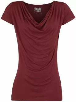 "Emma" T-shirt Bordeaux Van Black Premium By EMP