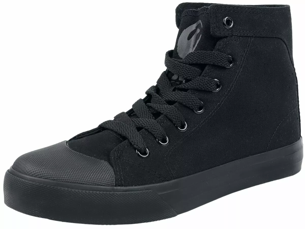 "Walk The Line" Sneakers High Zwart Van Black Premium By EMP