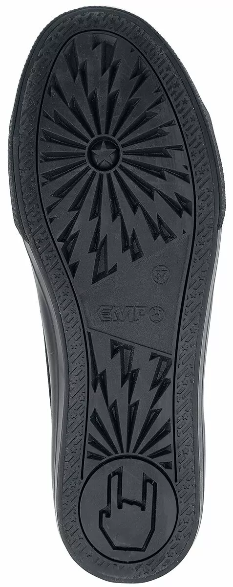 "Walk The Line" Sneakers High Zwart Van Black Premium By EMP - Afbeelding 6