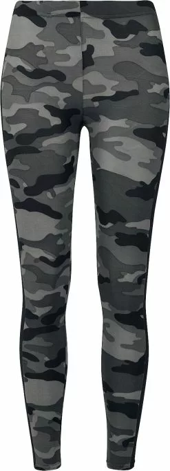 "Ladies Camo Stripe Leggings" Leggings Dark Camo-zwart Van Urban Classics