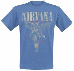 "In Utero" T-shirt Blauw Gemêleerd Van Nirvana