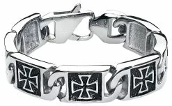 "Iron Cross" Armband Zilverkleurig Van EtNox Hard And Heavy